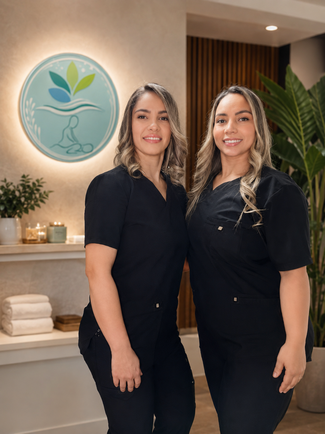 Hillary and Sandra, licensed massage therapists at Massage S&H El Poblado